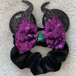 Disney Ears Scrunchie Sleeping Beauty Villain Maleficent